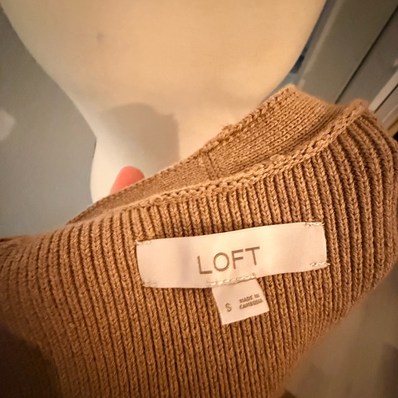 LOFT Camel Button-Up Cardigan - Picture 4 of 4